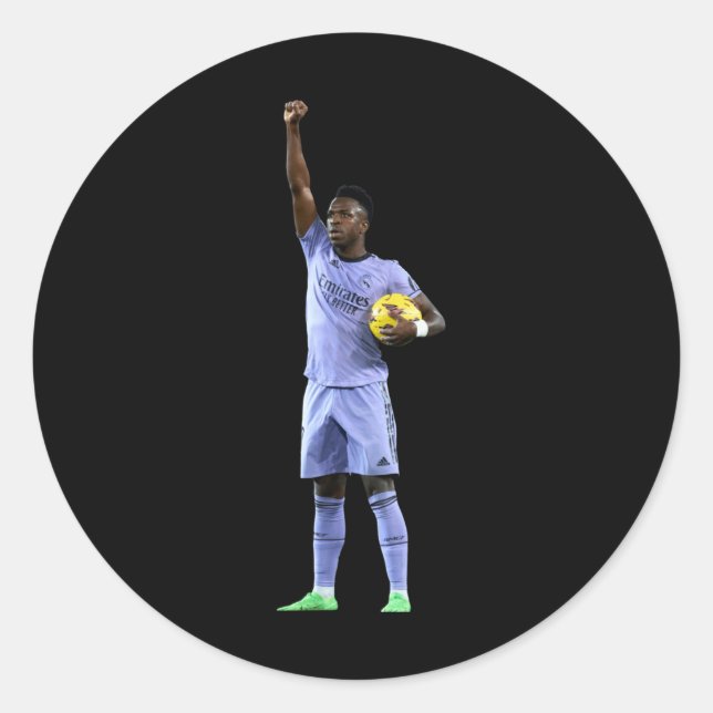 Vinicius Junior Runder Aufkleber (Vorderseite)