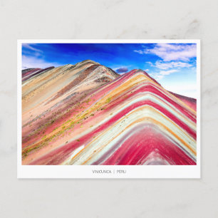 Vinicunca Rainbow Mountain Peru Holiday Postkarte