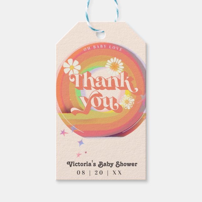 Vinil Grovy Babydusche Geschenkanhänger (Vorderseite)