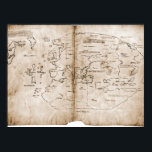 Vinland Map Poster<br><div class="desc">Die Vinland Karte / Diagramm ist angeblich ein Mappa Mundi aus dem 15. Jahrhundert, neu gezeichnet aus einem Original aus dem 13. Jahrhundert. Gezeichnet mit schwarzer Tinte auf Tierhaut, wenn die Karte authentisch ist die erste bekannte Darstellung der nordamerikanischen Küste, erstellt vor Columbus' Reise von 1492. Die obere links Überschrift...</div>