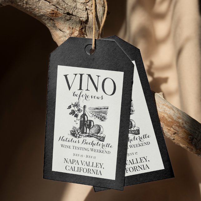 Vino Before Vows Bach Custom Weinkeller Bacheloret Geschenkanhänger (Von Creator hochgeladen)