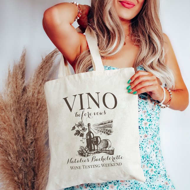 Vino Before Vows Bach Custom Weinkeller Bacheloret Tragetasche (Von Creator hochgeladen)