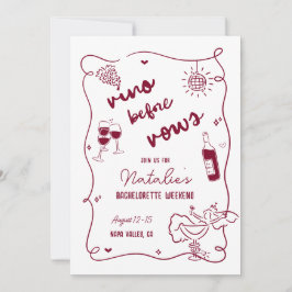 Vino Before Vows Bachelorette Schifffahrt & Einlad Einladung