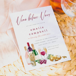Vino Before Vows Brautparty Einladung