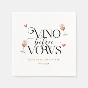 Vino Before Vows Brautparty Serviette