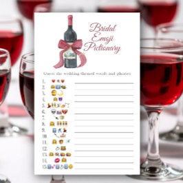 Vino before Vows Bridal shower emoji Pictionary