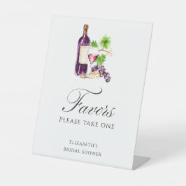Vino Before Vows Bridal Shower Favors Script Decor Sockelschild