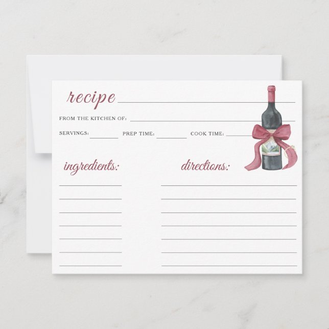 Vino before vows Bridal shower - recipe (Vorderseite)