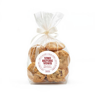 Vino Before Vows Burgunder Junggesellinnenabschied Runder Aufkleber