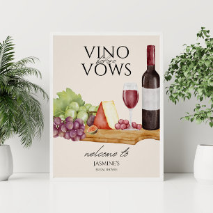 Vino before Vows Charcuterie Junggesellinnenabschi Poster