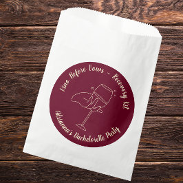 Vino Before Vows Erholung Kit Bachelorette Geschenktütchen