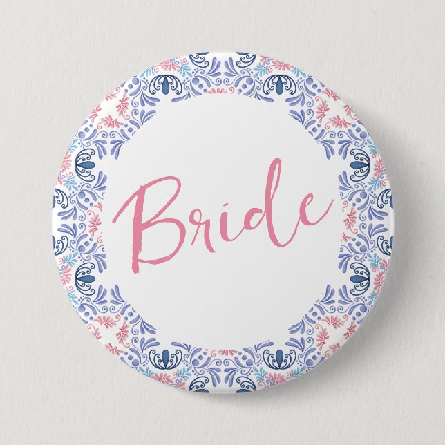 Vino Before Vows Junggeselinnen-Abschied Button (Vorderseite)