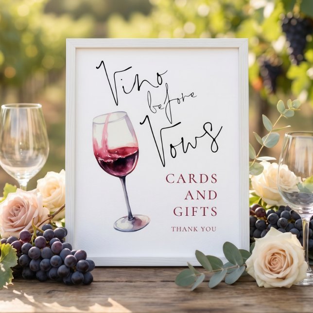 Vino Before Vows Karten Geschenke Brautparty-Schil Poster (Von Creator hochgeladen)