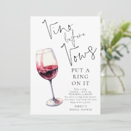 Vino Before Vows Ring Brautparty Game Card Einladung
