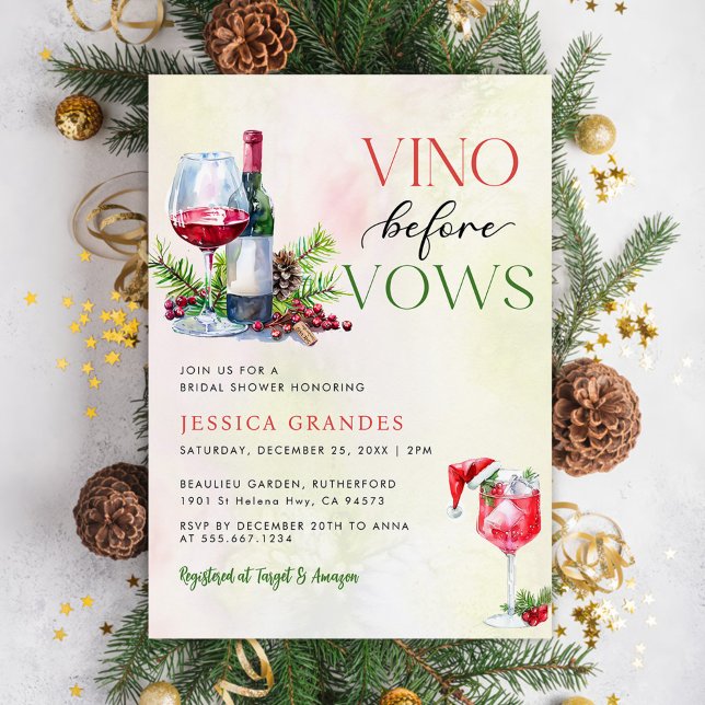 Vino Before Vows Rosa Brautparty zum Thema Wein Einladung (Von Creator hochgeladen)