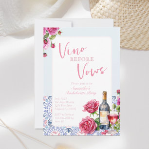 Vino Before Vows Weinkeller Bachelorette Einladung