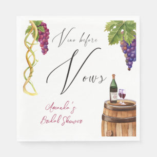 Vino Before Vows Weinkellerei Brautparty Dekoratio Serviette