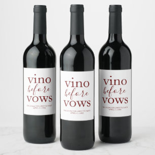 Vino Before Vows Weinlabel Weinetikett