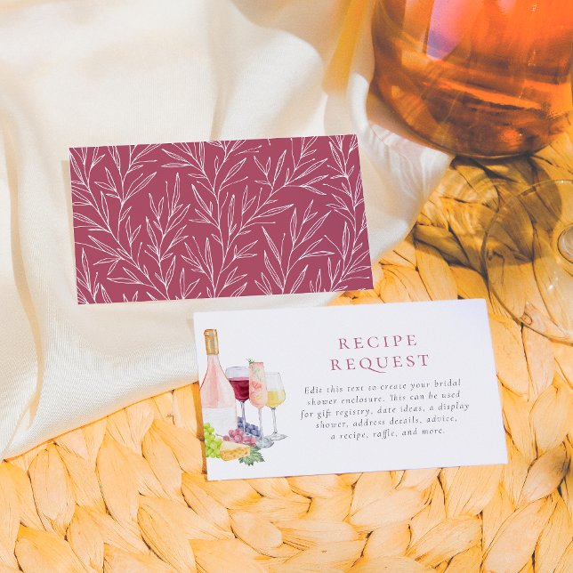 Vino Before Vows Weinverkostung Brautparty Begleitkarte (Von Creator hochgeladen)