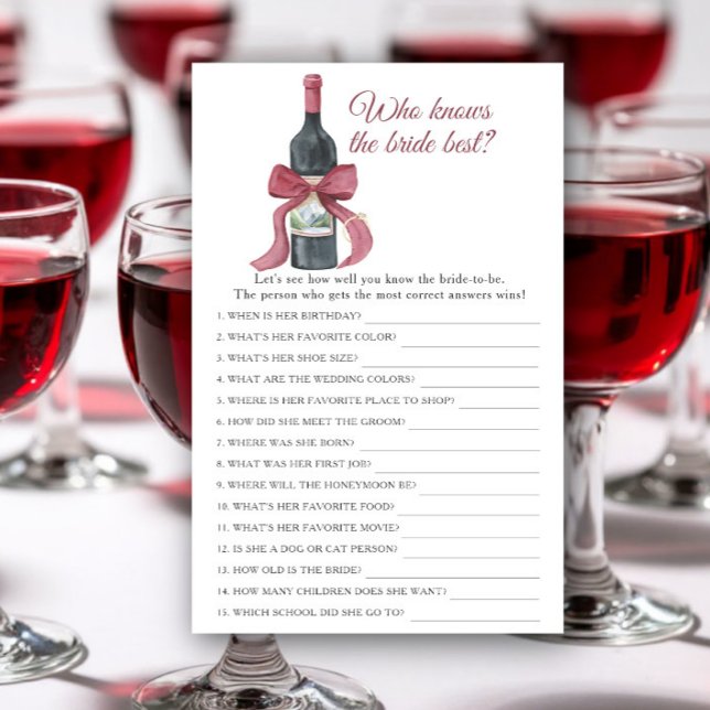 Vino before Vows Who knows the bride best (Von Creator hochgeladen)