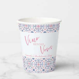 Vino Before Vows Wine Bachelorette Pappbecher