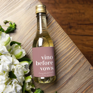 Vino Before Vows Wine Country Junggeselinnen-Absch Weinetikett
