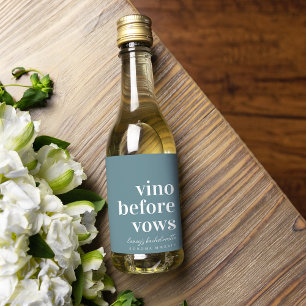 Vino Before Vows Wine Country Junggeselinnen-Absch Weinetikett