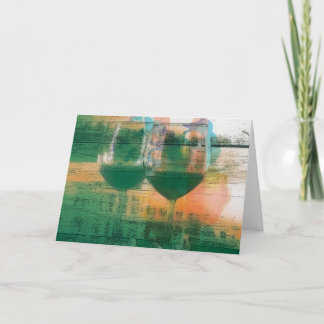Vino in der Grünen Grußkarte Karte