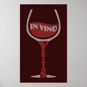Vino Veritas benutzerdefiniertes Poster