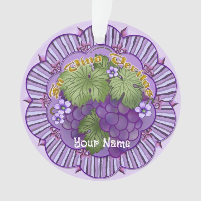 Vino Veritas Trauben Ornament (Vorderseite)