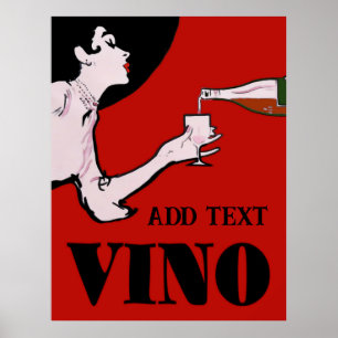 Vino - Vintage Frauenposter Poster