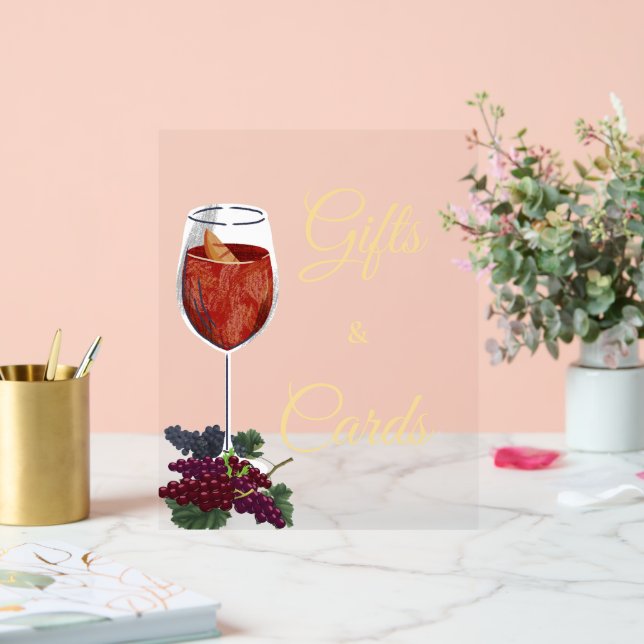 Vino Vor dem Gelöbnis Brautparty Geschenke & Karte Acrylschild (Hochzeit)