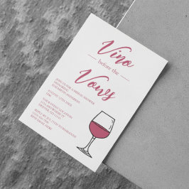 Vino vor dem Vows-Brautparty Einladung
