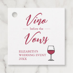 Vino Vor den Vows Brautparty/Bachelorette Geschenkanhänger