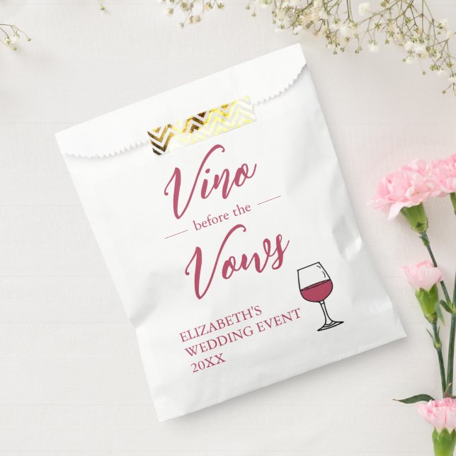 Vino Vor den Vows Brautparty/Bachelorette Geschenktütchen (Versiegelt)