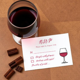 Vino Vor den Vows Brautparty/Bachelorette RSVP Karte