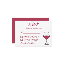 Vino Vor den Vows Brautparty/Bachelorette RSVP Karte