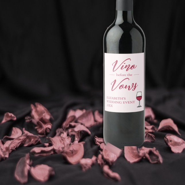 Vino Vor den Vows Brautparty/Bachelorette Weinetikett (Von Creator hochgeladen)