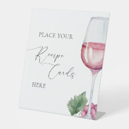 Vino vor Vows Brautparty Rezept Karten Sockelschild