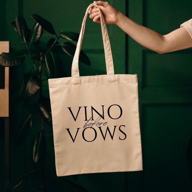 Vino vor Vows Brautparty Tragetasche (Von Creator hochgeladen)