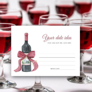 Vino vor Vows Junggesellinnenabschied Ideen für ei Begleitkarte