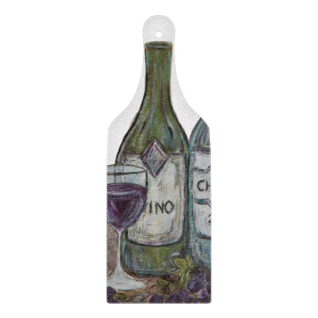 Vino Weinflasche - Schneidebrett (Vorderseite)