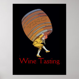 Vino Wine Barrel Edit Poster