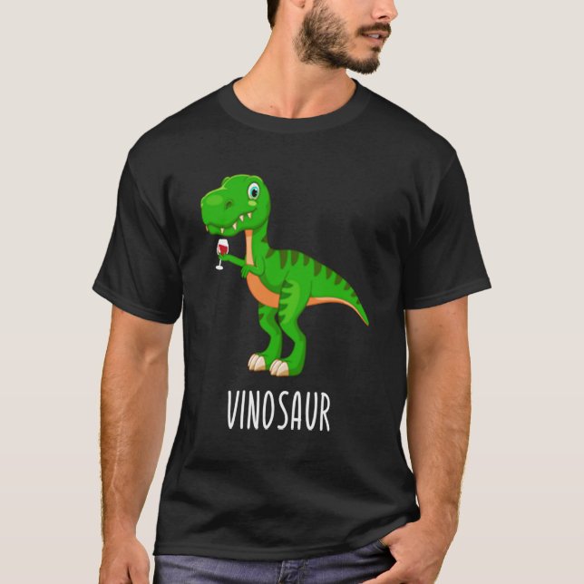 Vinosaur Dinosaurier Rex Weinfest Vino Bridesmai T-Shirt (Vorderseite)