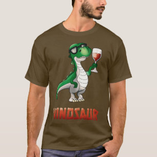 Vinosaur Wein Drinker Dinosaurier Funny TRex T-Shirt