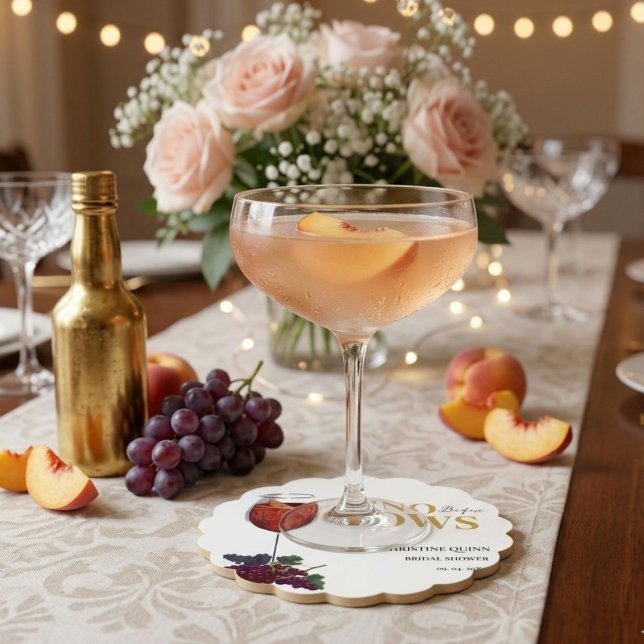 Vinow vor den Gelübden Weinproben Brautparty Untersetzer (Von Creator hochgeladen)