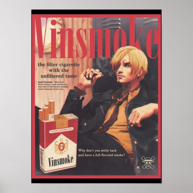 Vinsmoke Sanji Cigarette Edition Poster (Vorne)