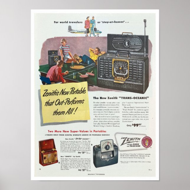 VINT 'GERECYCELT ART' PRINT MAGAZINE RADIO AD 1950 POSTER (Vorne)