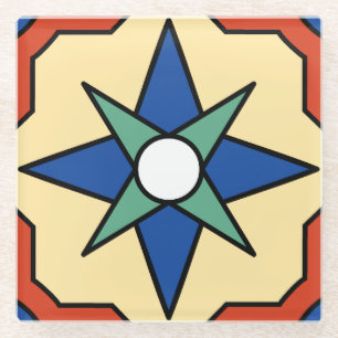 Vinta Catalina Island Tile Design Glasuntersetzer