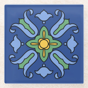 Vinta Catalina Island Tile Design Glasuntersetzer
